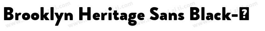 Brooklyn Heritage Sans Black字体转换